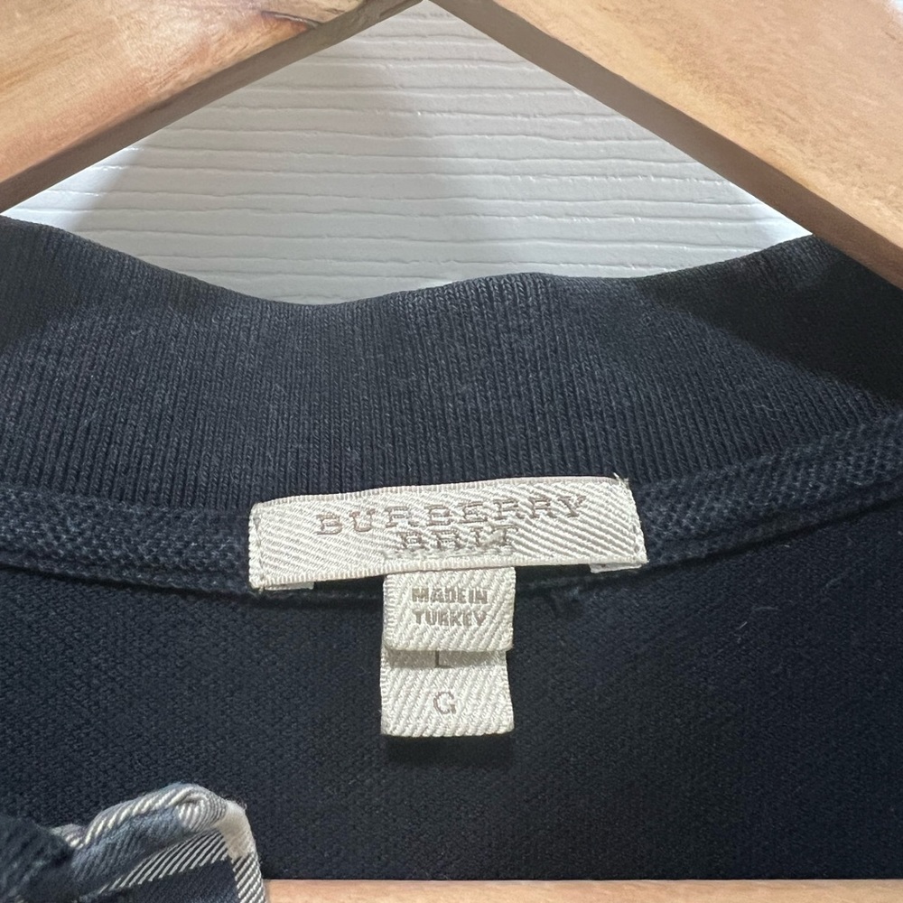 Men’s Burberry Button Up Polo Black - Picture 2 of 4